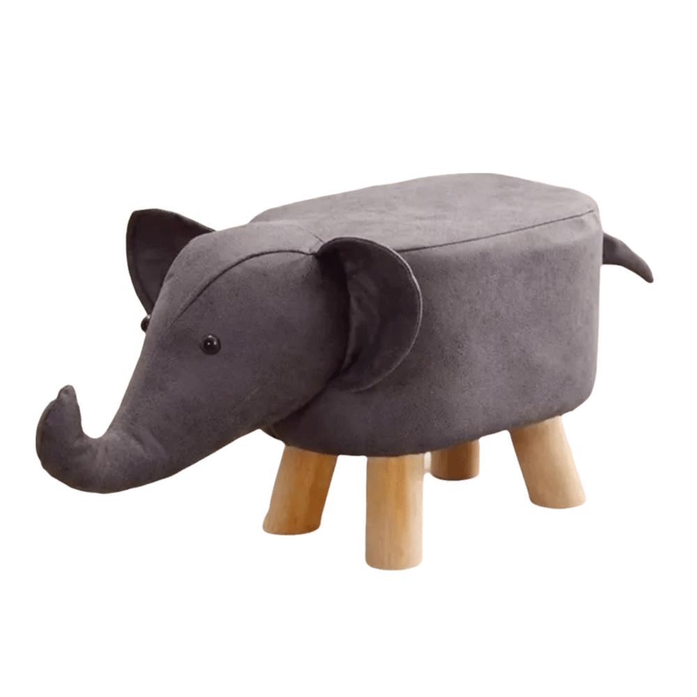 Solid Wood Legs Seating Chair Heavy Duty Kids Elephant Stool Elephant Footstool Household
