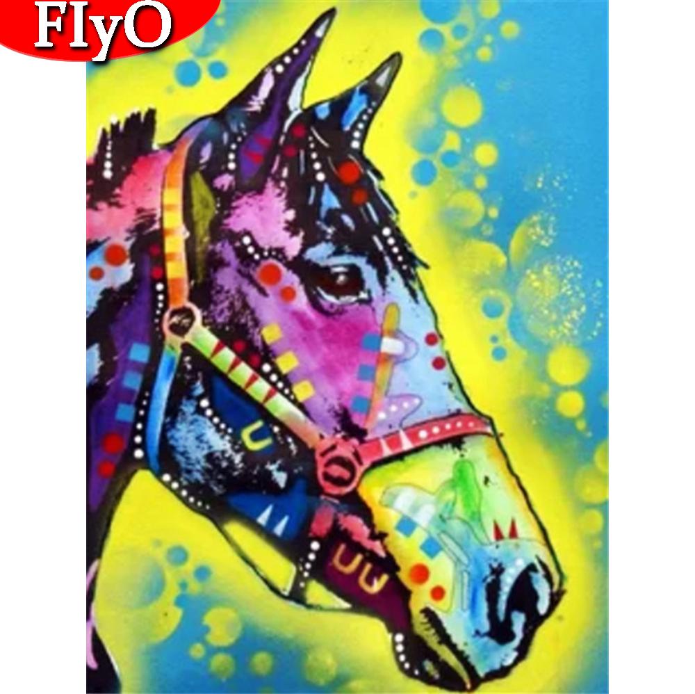 Diamond Embroidery Sale Horse 5D DIY Diamond Painting Mosaic Cross Stitch Animal Home Decoration