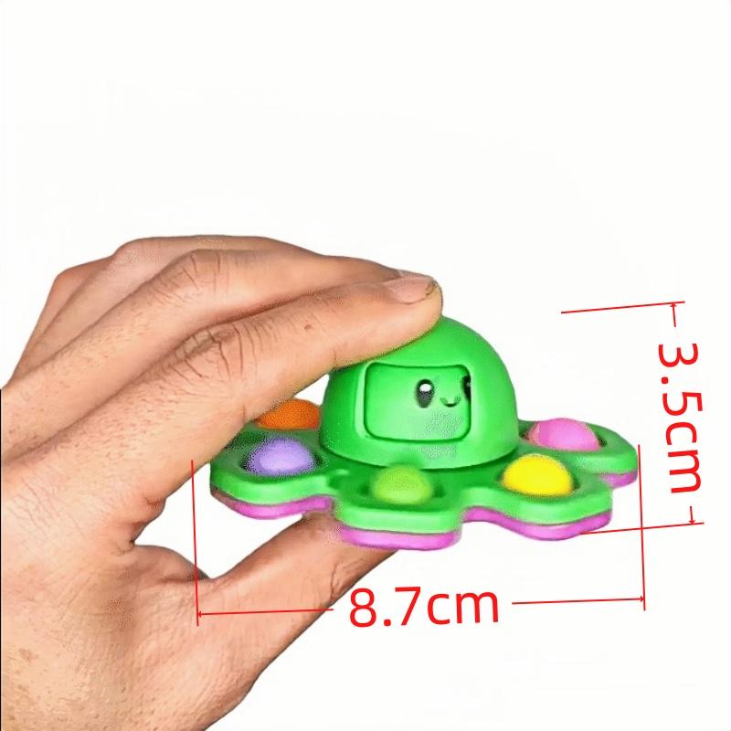 Fingertip gyro anti pressure push bubble Fidget Spinne face changing press toy children's fingertip octopus bubble music