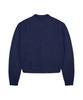 RuNaKi'Hu' Wxk014 Loose Cable Knit Pullover Hairy Knit (Dark Navy)