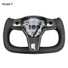 Автомобильный обогрев рулевого колеса автомобильные аксессуары для Tesla персонализированная гоночная кожа индивидуальная модель Y 3 S 2024 Highland Yoke