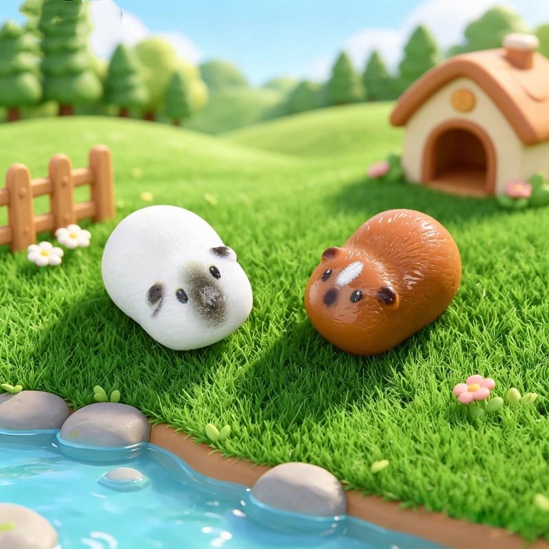 10/20 шт. Мини-фигурки морской свинки, смоляные мини-фигурки животных кави, миниатюрный садовый мох, поделки своими руками