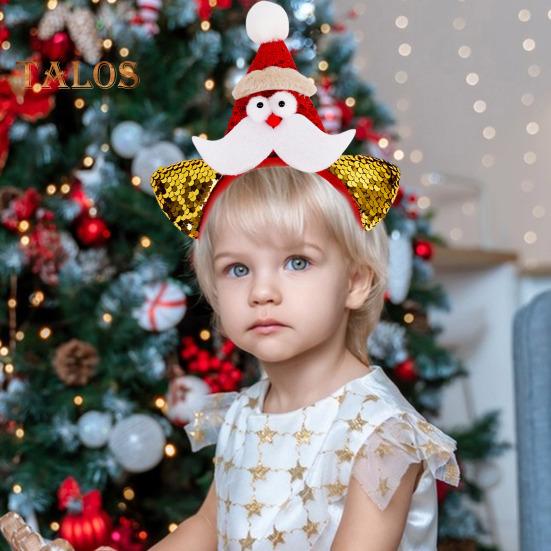 1/7 шт. Рождественская повязка на голову, праздничная шапка Санты, головные уборы из рогов оленя, рождественский костюм для вечеринки, обруч для волос, аксессуар для женщин, взрослых и детей