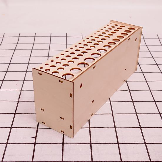 Деревянный держатель для кистей, 67 отверстий, настенный органайзер для кистей художника, настольный