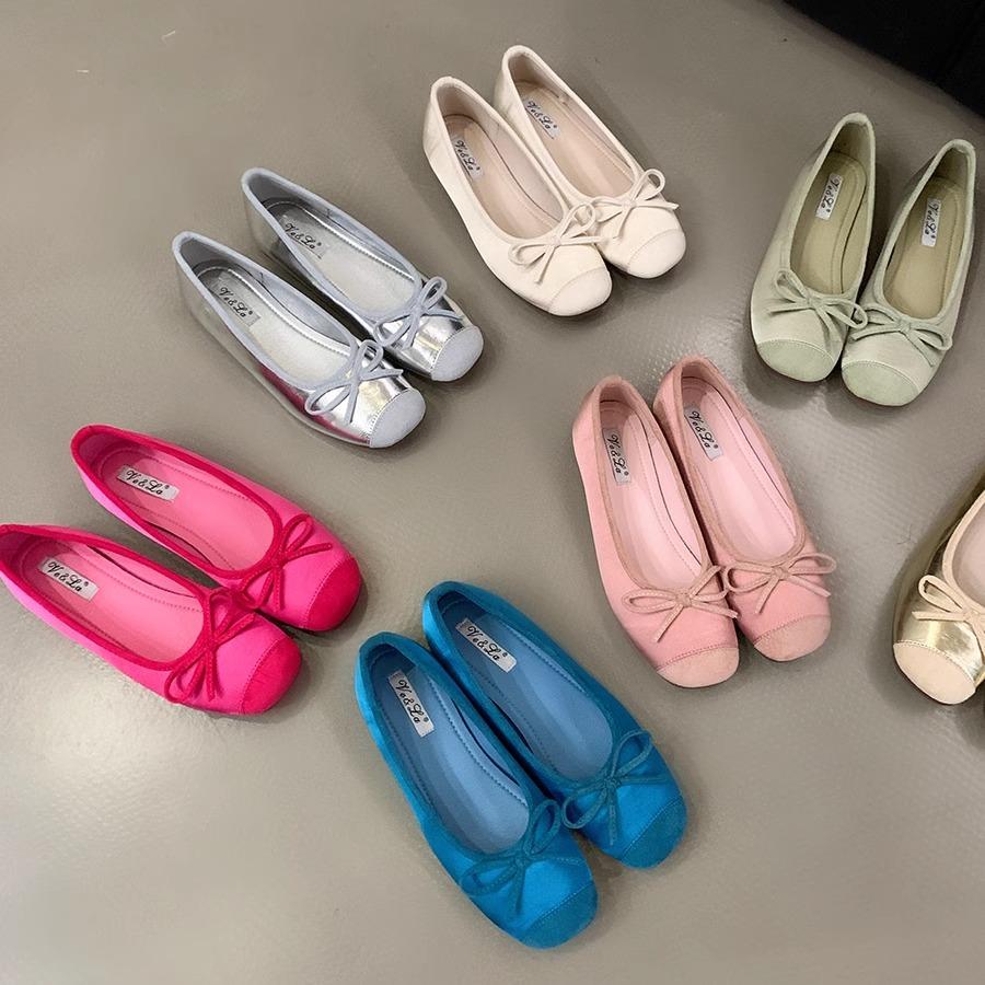 Flat-bottomed versatile bow ballet single shoes women's shoes new spring and summer commuter evening shoes