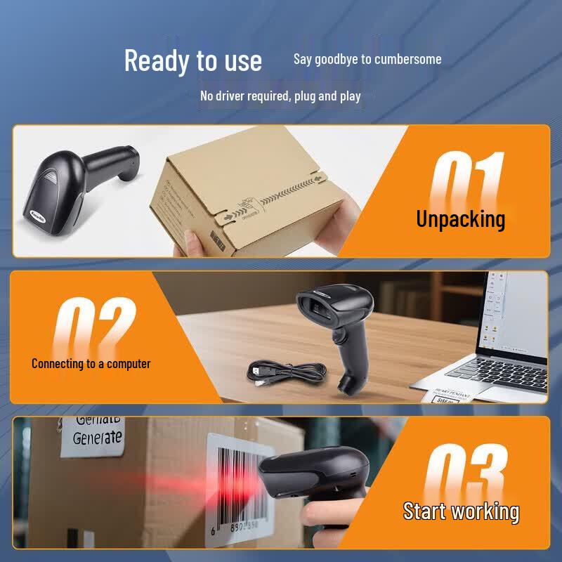 Keran KW13 Wireless Barcode Scanner CN plug (adapter included)