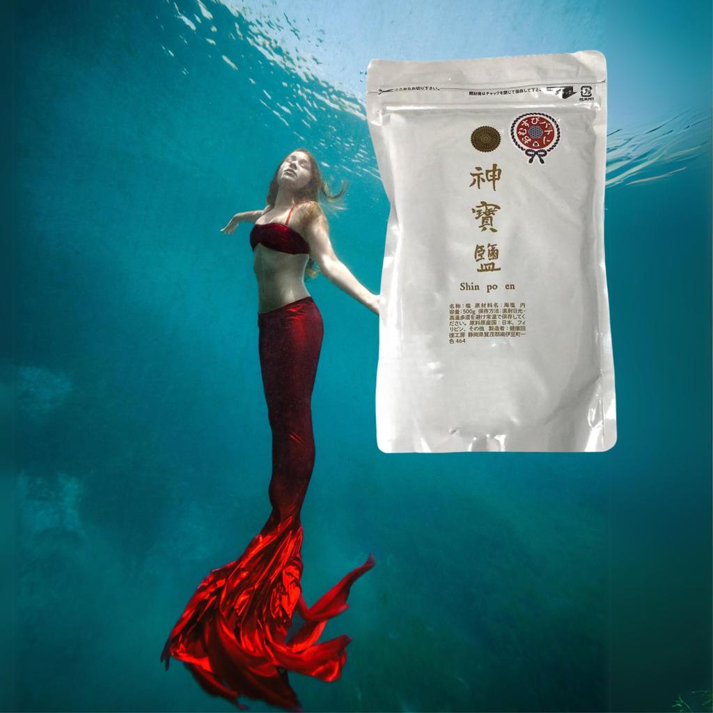 Shinpo Salt 500g Natural Salt Salt Rich In Minerals Delicious Salt 2 Pocket Tissue (Shinpo Salt) (500gX Bags) +CIWS