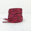 Flat Burst Crack Texture Shoelaces Rope Sports Shoe Laces Leopard Print Cement Flame Red Printing Shoestring 17 Colors