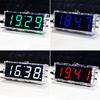 Compact 4-digit DIY Digital LED Clock Kit Light Control Temperature Date Time Display with