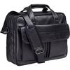 New Men'S Business Travel Briefcase Leather Handmade Messenger Bags Laptop Bag