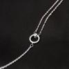 925 Sterling Silver Micro Inlaid CZ Circle Link Chain Charm Bracelet for Women Wedding Party Jewelry Gifts