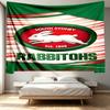 South Sydney Rabbitohs Print Tapestry - Portable Wall Decor Cloth, for Home, Dorm, Travel, Bedroom, Living Room - Ideal Birthday Housewarming Gift