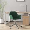 344731 vidaXL Swivel Office Chair Dark Green Fabric