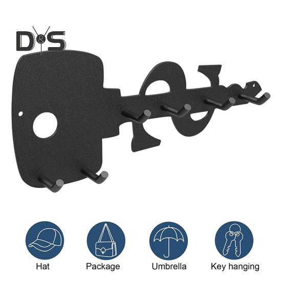 Настенный держатель для ключей, стойка для хранения, устойчивая к ржавчине, прочная, несущая, простая установка, экономящая место органайзер, крючки для ключей