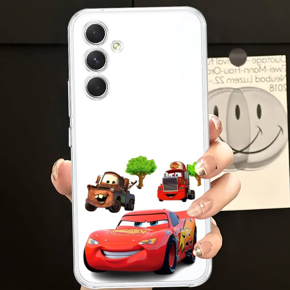 Cars L-Lightning M-McQueen HD Clear Transparent Phone Case For Samsung Galaxy A52,A12,A51,S24,S23,S22ULTRA,S21 Edge,S20LITE,Plus