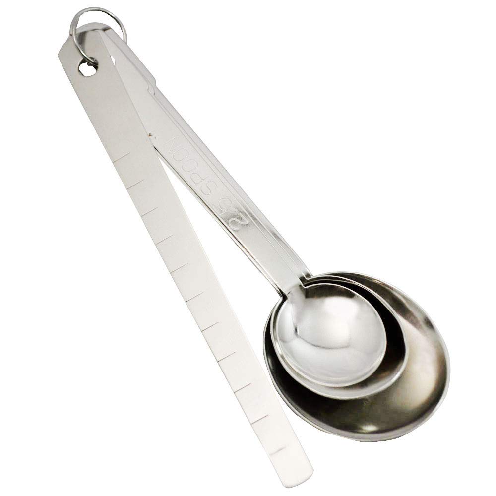 KAI Wellness Measuring Spoon Stainless Made in DH6508 Set, Steel, Japan,