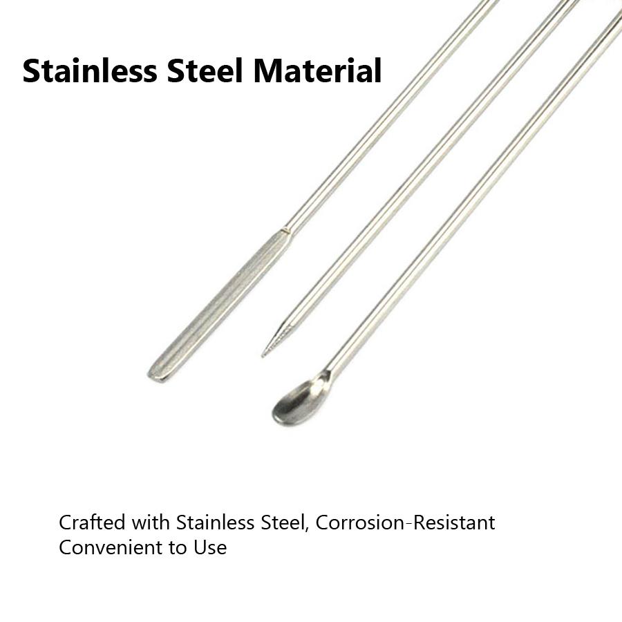 Палочка для смешивания Crystal Nail Art, шпатель из нержавеющей стали, палочка для перемешивания, ложка для смешивания цветов акрилового гель-лака