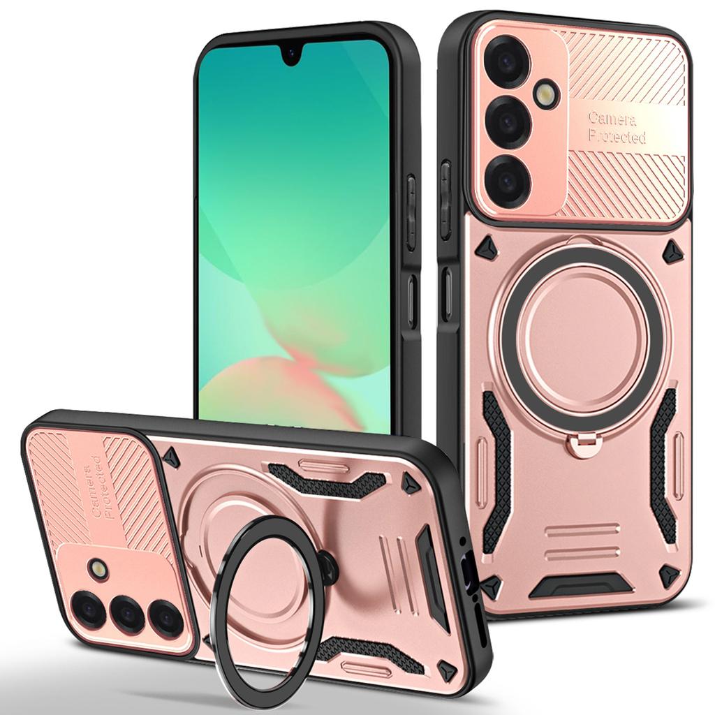 For Samsung Galaxy S26 Magnetic Case Shockproof TPU + PC Phone Back Cover with Kickstand