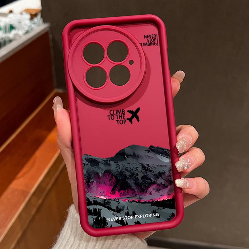 Чехол для телефона для OnePlus 15 13 12 с рисунком самолета и снежной горы, противоударный бампер, мягкая обложка, Fundas для OnePlus 13R 12R 11R