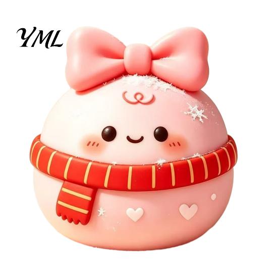Crunchy Stress Ball Christmas Daifuku Relief Toy, Slow Rebound Steamed Bun Squeeze Toys Sensory Holiday Party Favors for Kids Adults Reliever
