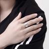 Multilayer Chain Ring Women Wide Band Adjustable Open Ring