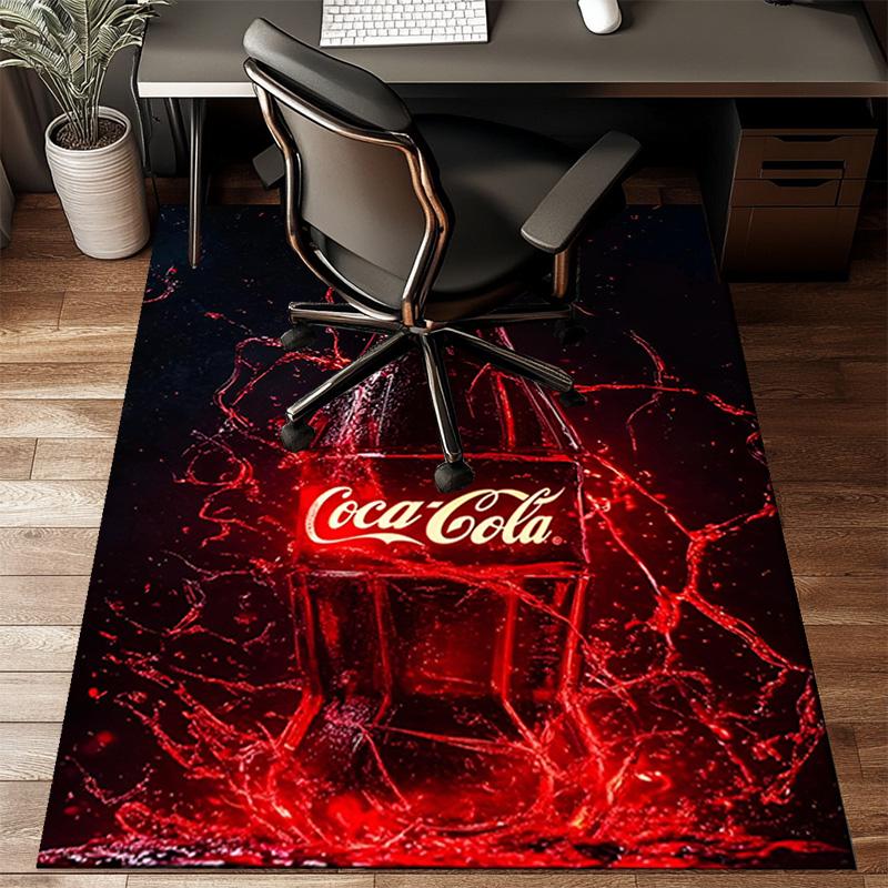 Ковер Coca-cola с художественным дизайном, коврик для пола в офис - Машинная стирка для спальни, спальни, гостиной, декор комнаты, подарки для фанатов, Рождество
