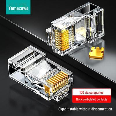 Позолоченный сетевой разъем Shanze CAT6 RJ45 Gigabit, 8 ядер