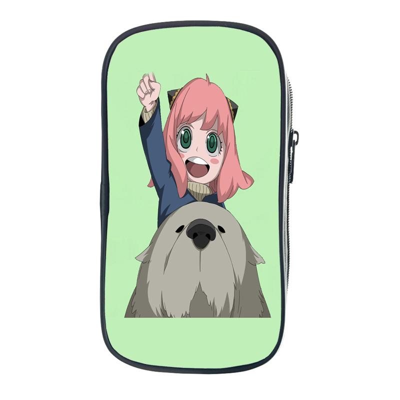 Семейный портативный пенал Spy X с героями мультфильмов Anya Forger, детская канцелярская сумка, большая вместительная сумка для хранения, школьная сумка-карандаш