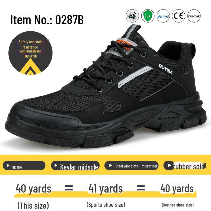 Мужская защитная обувь: Прочный, ударопрочный и антипрокольный, удобный, модный, идеально подходит для строительных площадок