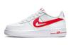 Air Force 1 Low Белый Красный Вырезанный Свуш GS DR7970-100
