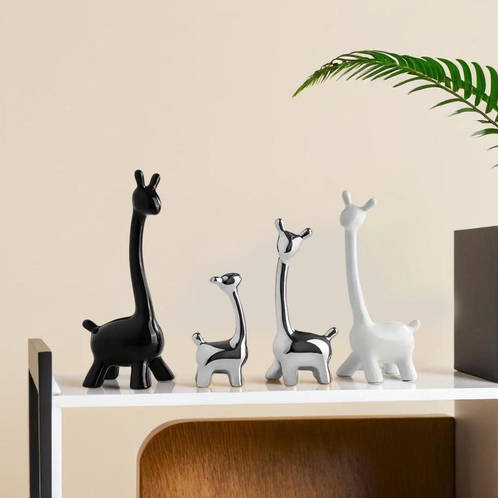 Семейство жирафов, выставочные элементы для домашнего декора, декоративные элементы для гостиной, сада | Милые животные, выставочные элементы, подарочный предмет для украшения  (4 шт.)