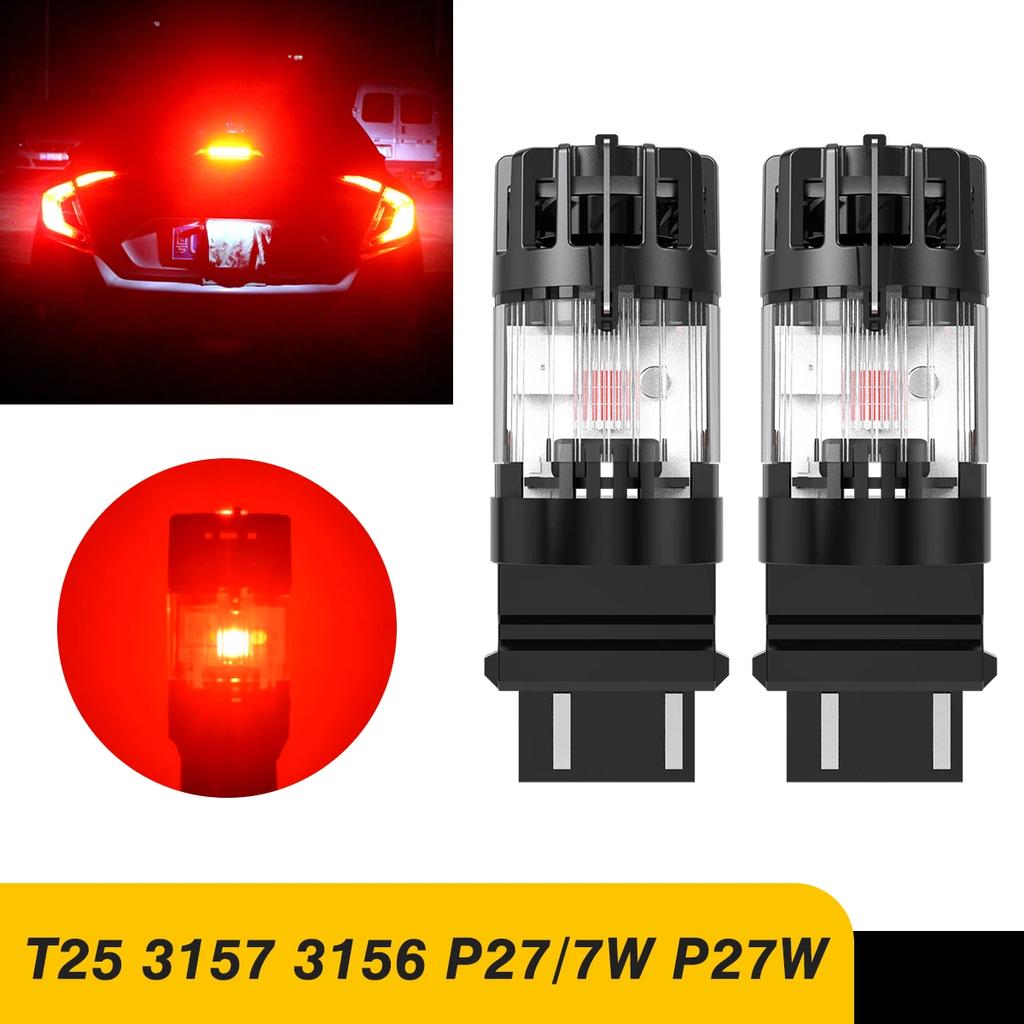 2 шт. T25 3157 Canbus Светодиодные Автомобильные Фонари P27W P27/7W Турбо Диод DC 12V Авто Свет Для VW Touran Passat B6 B7 B8 Caddy