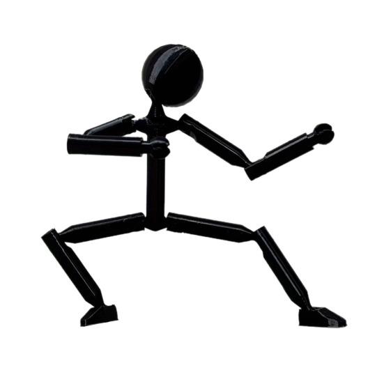 1/2 шт. 3D-печатная фигурка человечка из спичек, подвижные суставы, фигурка-антистресс, модель человечка, украшение для рабочего стола