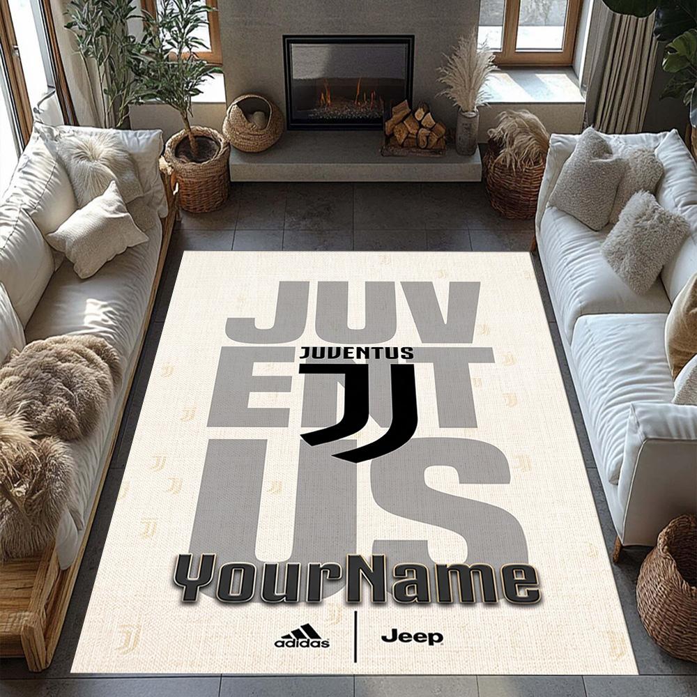 Juventus Customize Your Name Area Rug Perfect for Foyer Playrooms Hallway Bedrooms Anti-slip Rug Anime Office Decor Birthday/Christmas Gift