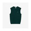 Мужской жилет из рубчатой ткани с V-образным вырезом [темно-зеленый]