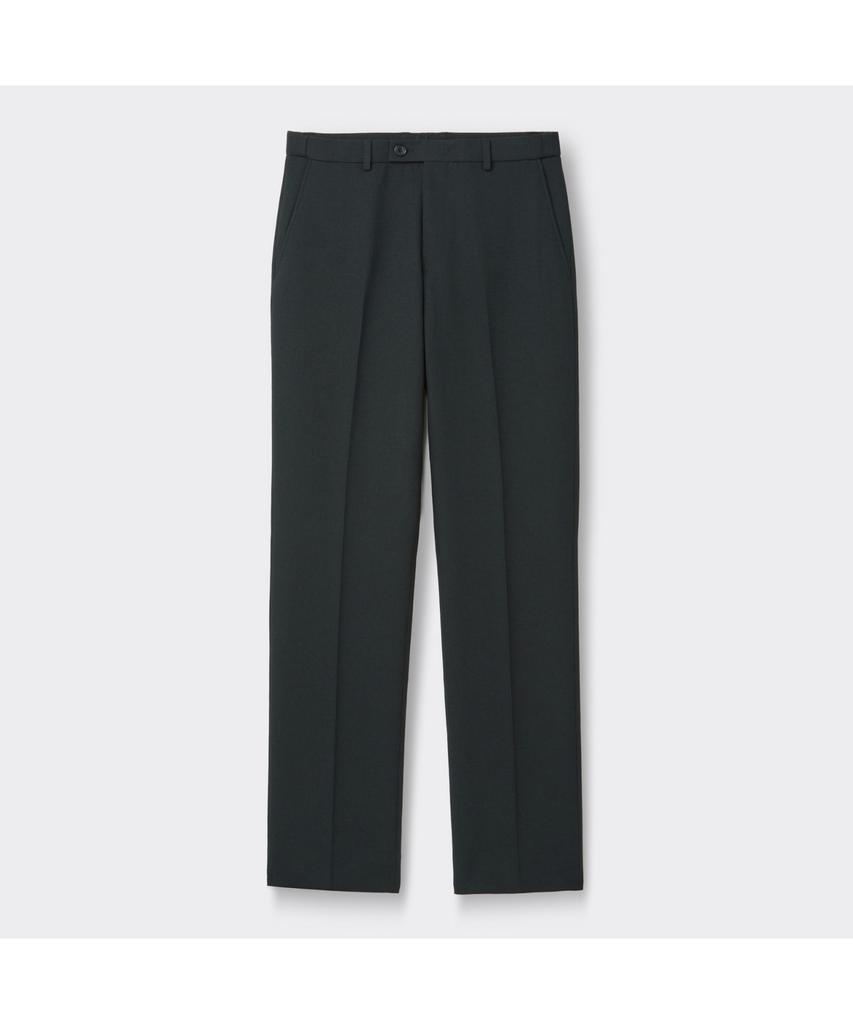 Keoseuuteommellou Black Regular Fit Textured Setup Pants Cwpam26401Bkx