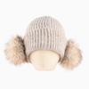 Retro star three-dimensional pom-pom knitted hat for men and women, thickened warm ear protection headgear hat in winter, wool cold hat