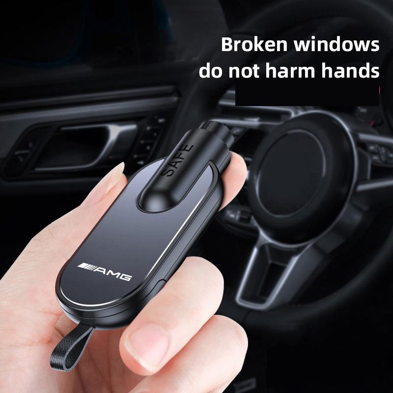 NRZV5 Car Safety Hammer Window Breaker EscapeTools Seat Belt Cutter Accessories Car Decal For Mercedes Benz AMG W214 W205 W204 W206 W2