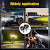 Светодиодные противотуманные фары для мотоцикла, 60 Вт, белые и янтарные светодиодные лампы для проектора, прожектор
