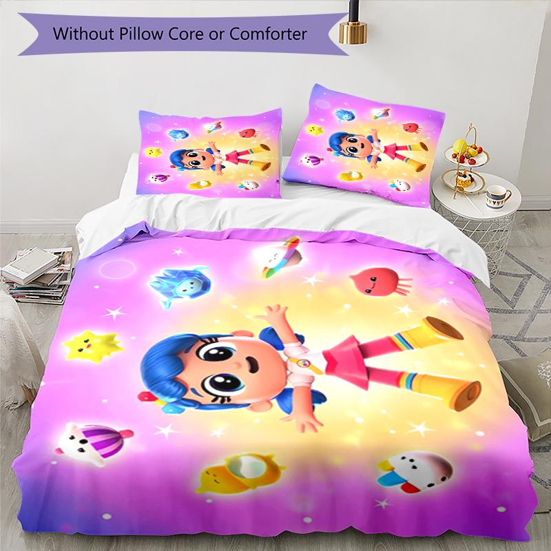 3pcs True and the Rainbow Kingdom Bedding Set Duvet Cover Closure Includes 1 Duvet Cover & 2 Pillowcases, Soft and Comfortable for All Seasons.