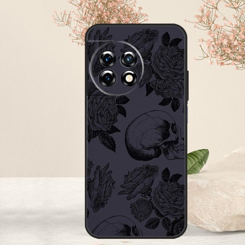 Skull Gothic Creepy Pastel Goth Case For OnePlus 12R 10T 8T 9R 10R OnePlus 12 11 9 10 Pro Nord CE 2 3 Lite N10 N20 N30 Cover