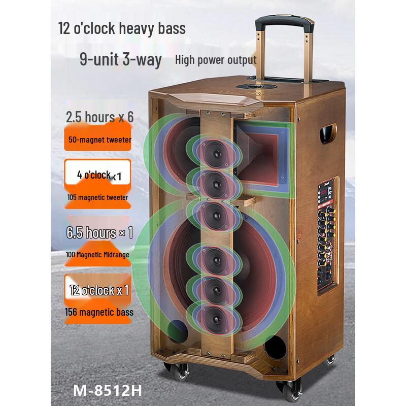Manlong M-8510L 10-inch Outdoor Karaoke Trolley Speaker System (CN version)