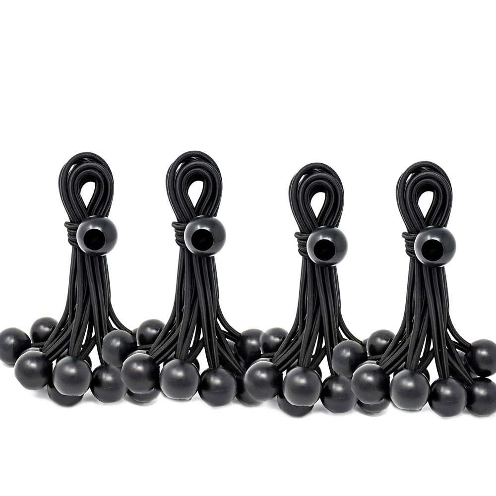 Ударопрочный эластичный шнур для бутылки с водой Фиксированная петля Черный мяч Банджи-шнур Эластичная веревка