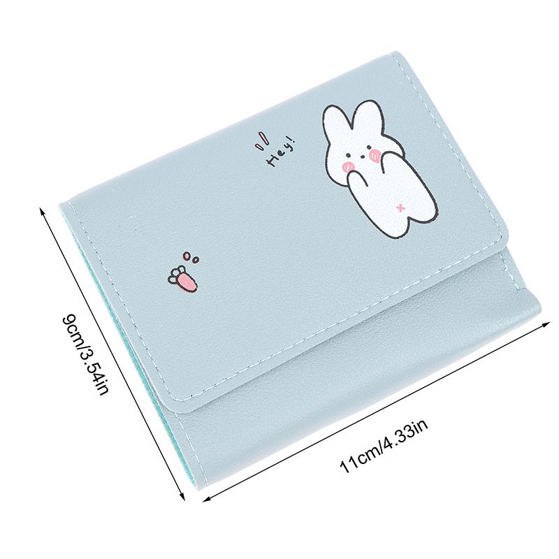 1 шт., женские короткие милые маленькие кошельки, студенческие, тройные, держатели для карт, сумка для удостоверения личности для девочек, держатели для карт, портмоне, кошельки, мультяшная сумка