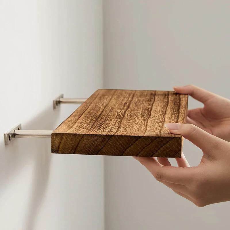 Wall Mount Shelf Storage Shelf Invisible Floating Shelf Metal Brackets Heavy Duty Concealed Hidden Support Furniture Hardware