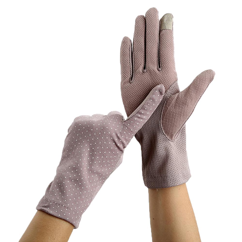 Summer Thin Dot Driving Sun Protection Gloves Short Gloves