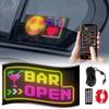 Business Advertising LED Matrix Pixel Panel RGB Pattern Car Graffiti Scrolling Text Animation Shop Reminder Light Bluetooth Lamp