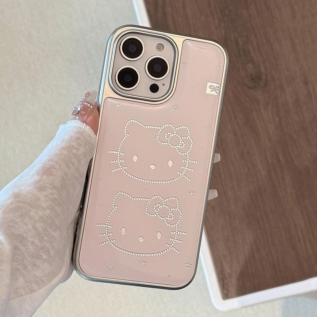 Позолоченная Эпоксидная Смола IPhone 16 Милый Дизайн с Кошкой, Подходит для Моделей Apple 15 Pro Max и 17, Гальванизированный Huawei Mate Samsung