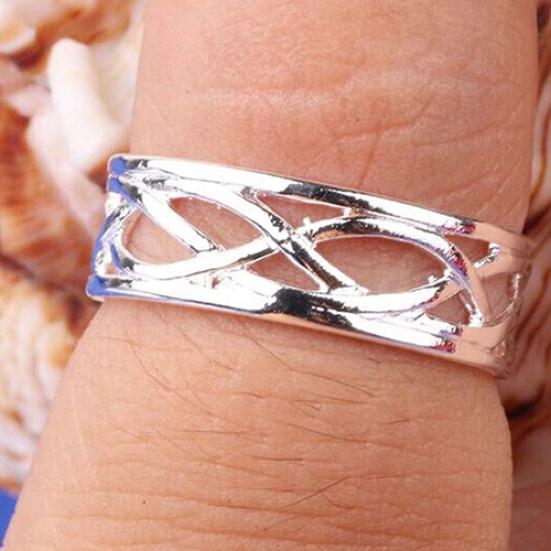 10 шт. регулируемые посеребренные открытые ювелирные кольца на палец для женщин, подарок на вечеринку