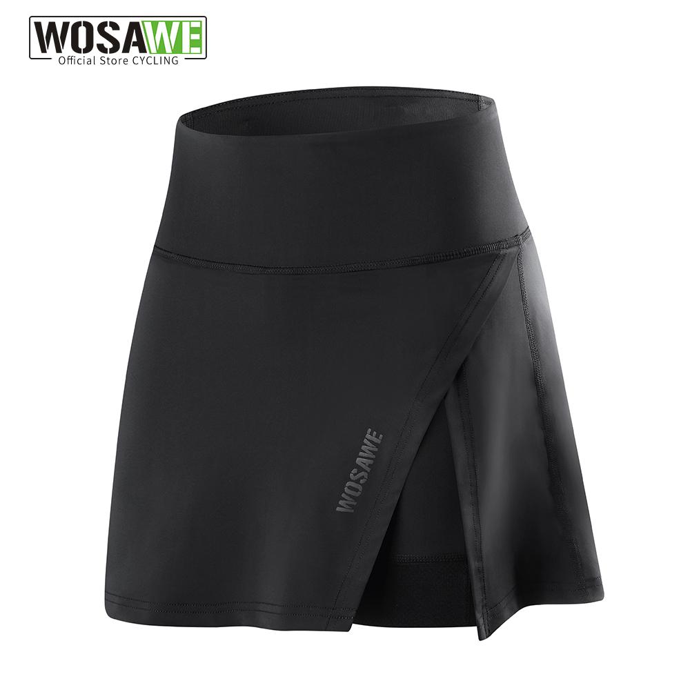 Women Cycling Shorts 5D Gel Pads Outdoor Sports Trousers Skirt 2 In1 High Stretchy Cycling Leggings Solid Color Skirts Shorts